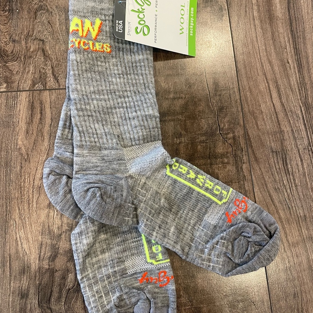 Merman Bicycles x Sock Guy wool socks